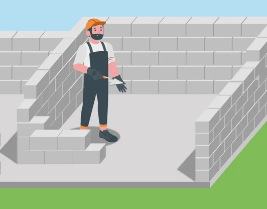 Возведение стен и перекрытий